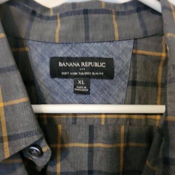 Banana Republic Men's Tailored Slim Fit Button Down Long Sleeve Shirt, Size XL - Picture 2 of 6